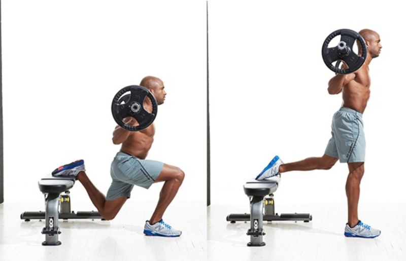 Bulgarian Split Squat với thanh đòn 
