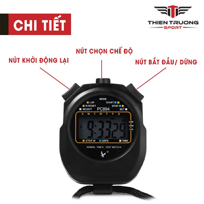 Đồng hồ bấm giây PC894 2 Cấu tạo chi tiết đồng hồ bấm giây PC894