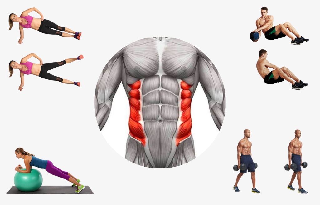 Bài tập gập cơ liên sườn tạo cơ bụng 6 múi 