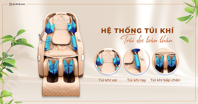 Hệ thống túi khí OR-178 trải dọc khắp toàn thân