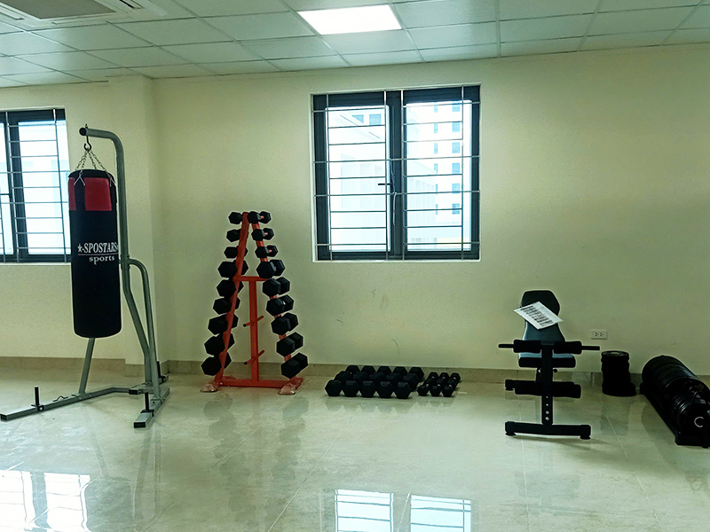 Hoàn thiện phòng tập tại Bộ Tư lệnh Tác chiến không gian mạng - Bộ Tư lệnh 86 Đông Dư Gia Lâm 4 Tạ tay và bao đấm boxing