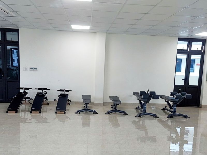 Hoàn thiện phòng tập tại Bộ Tư lệnh Tác chiến không gian mạng - Bộ Tư lệnh 86 Đông Dư Gia Lâm 6 ghế tập bụng và ghế tập tạ