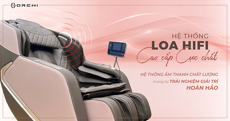 Hệ thống loa nghe của ghế massage cực chất, rõ ràng