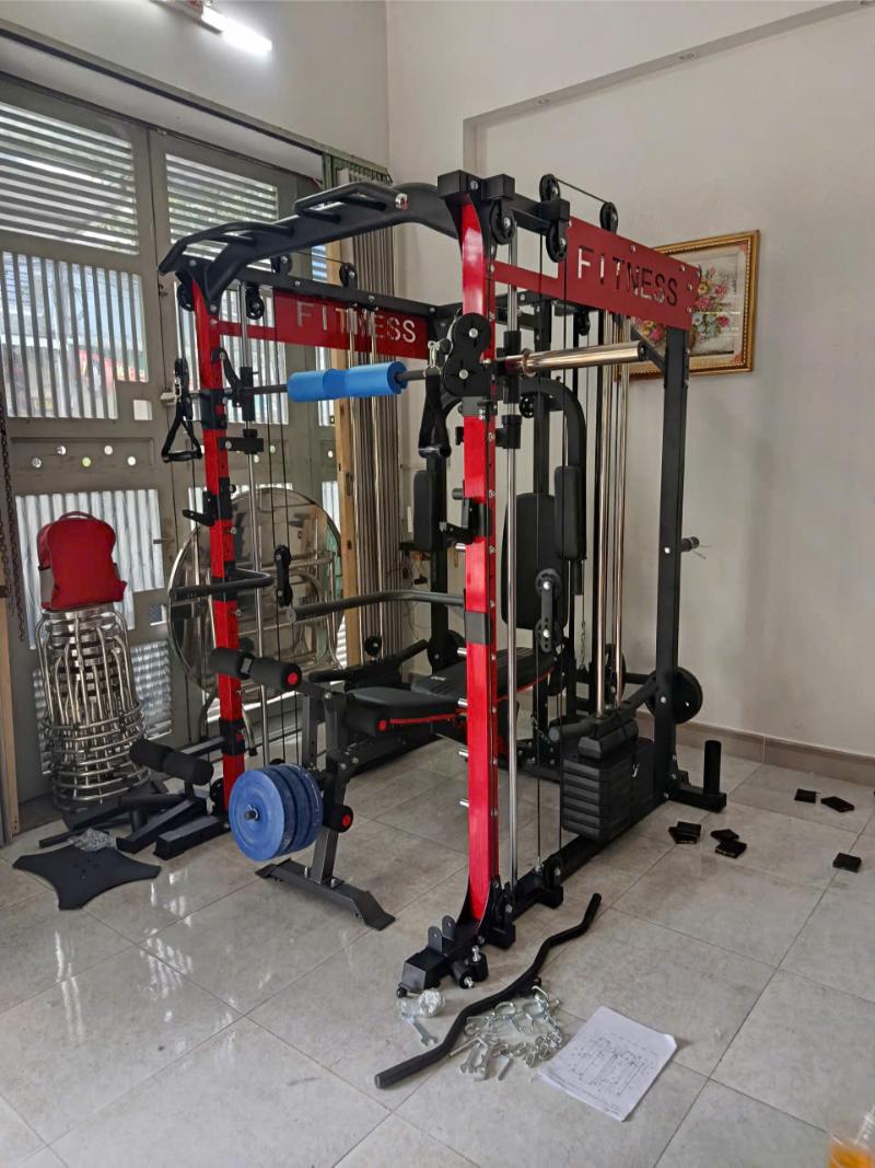 Hình ảnh thực tế lắp giàn tạ đa năng K12 cho khách