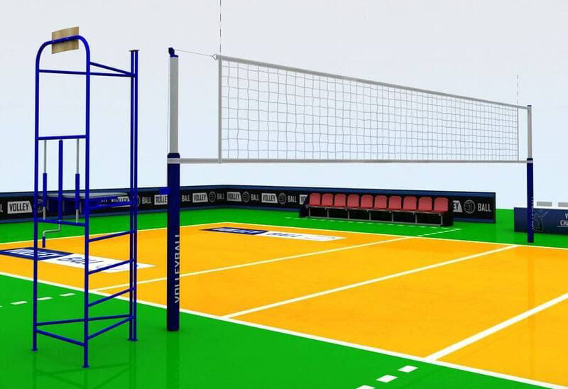 Lưới bóng chuyền phải được căng đều cả mép trên và mép dưới