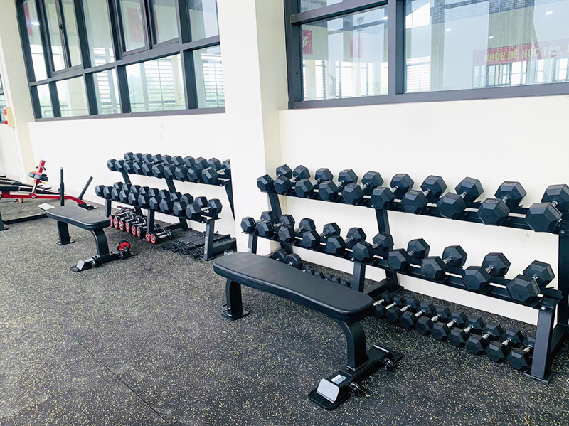 Lắp đặt ghế tập tạ