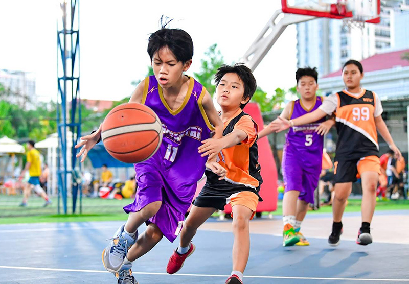 Tập đánh bóng rổ 
