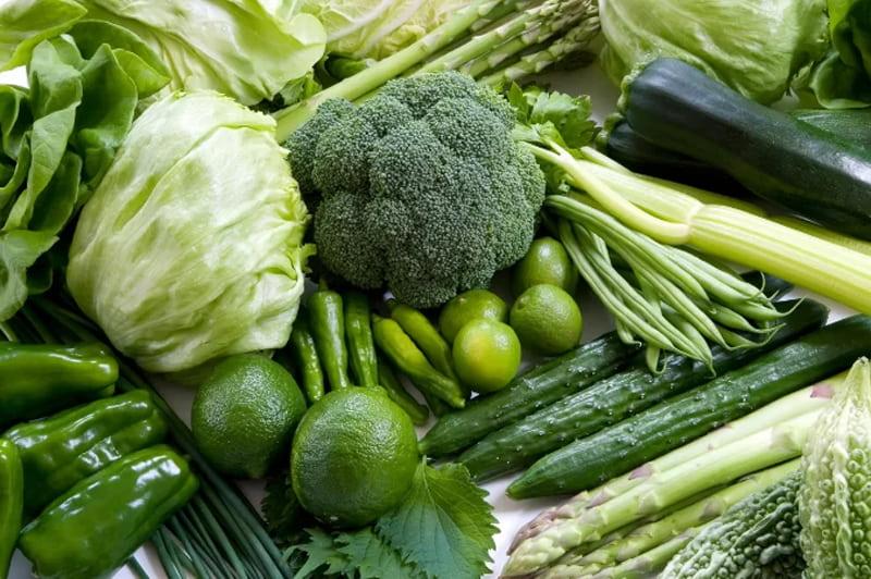 Chất xơ có nhiều trong các loại rau củ màu xanh 
