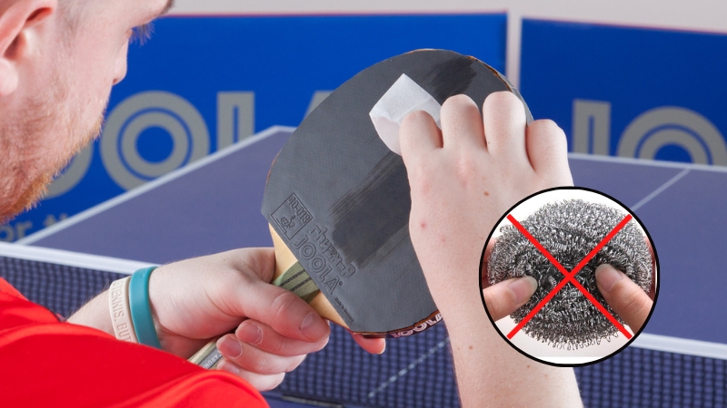 Vệ sinh mặt vợt bóng bàn 