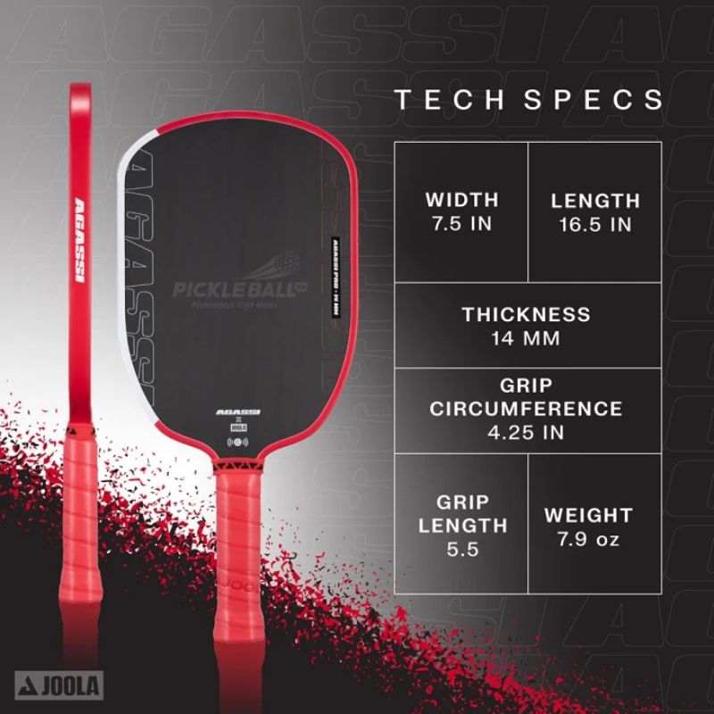 Vợt Pickleball Joola Agassi Pro 14mm 5 vợt pickleball joola agassi pro 14mm