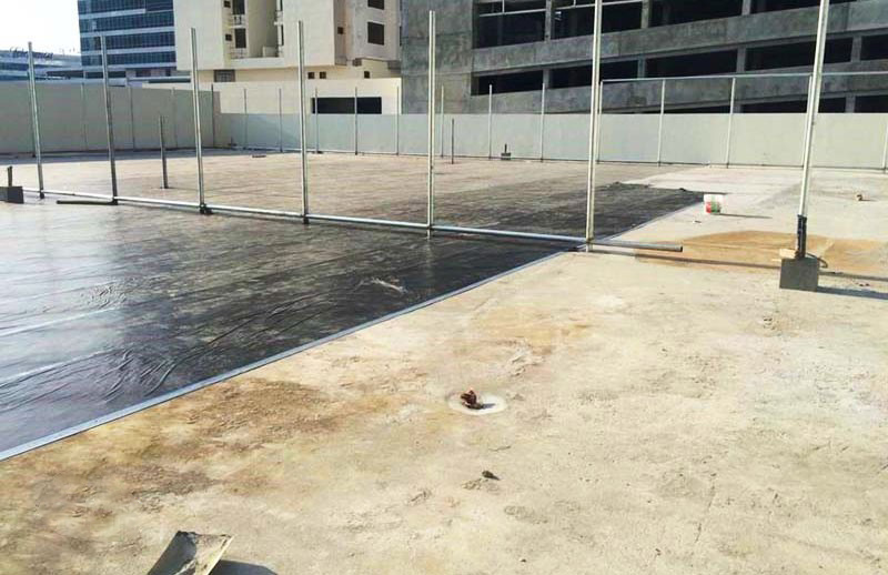 Xử lý bề mặt sân cầu lông 