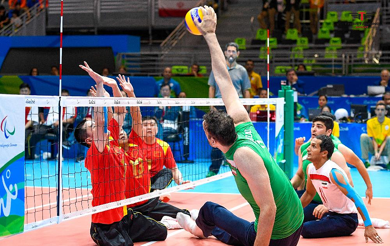 chiều cao lưới bóng chuyền ngồi
