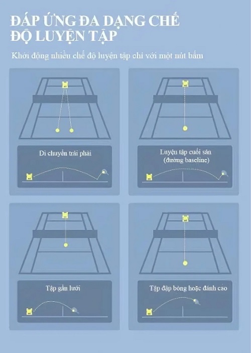 Máy bắn bóng pickleball LEADWISE