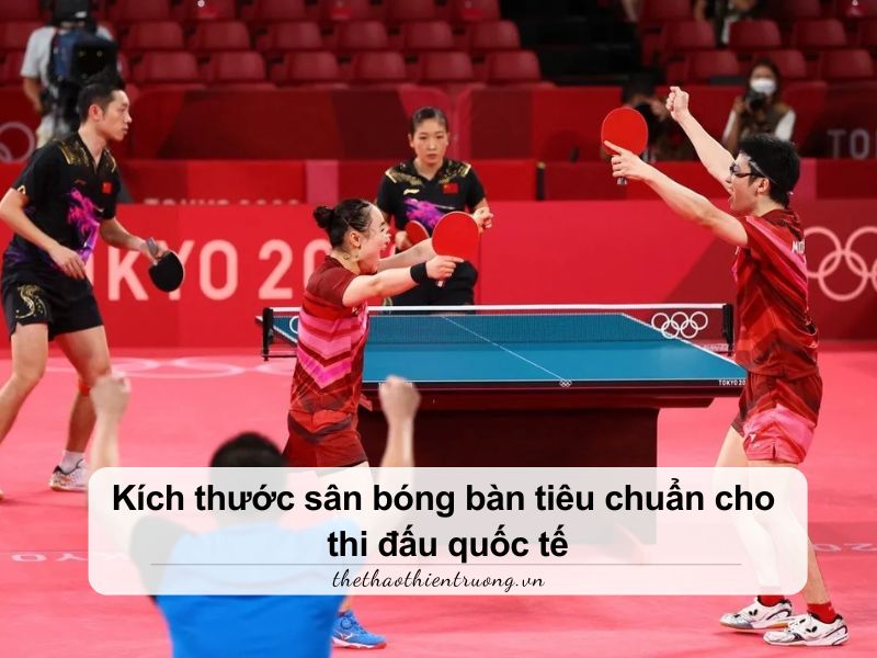 kích thước sân bóng bàn