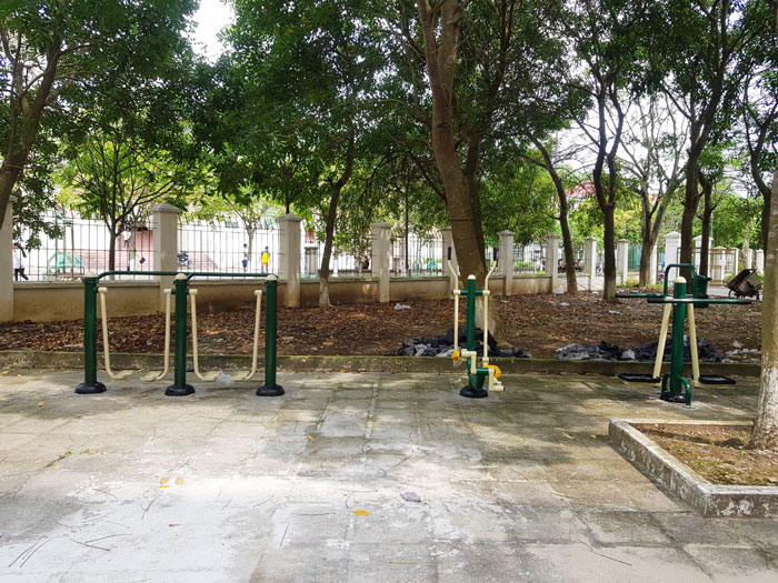 Lắp dụng cụ thể thao HQ tại khuôn viên trường ĐH Hải Phòng 