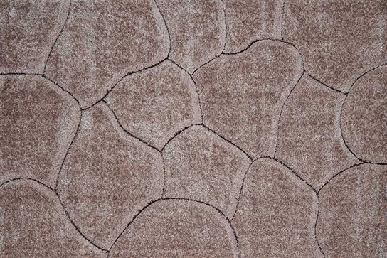 Thảm trải sàn tròn tone nâu tối giản